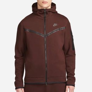 Mens Brown Nike Tech Zip up
